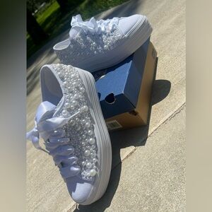 Bridal Sneakers-pearls and rhinestone